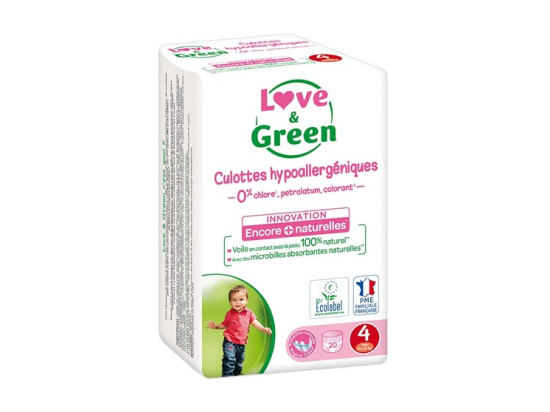 Love & Green Couches culottes écologiques Taille 4 - 20 couches culottes