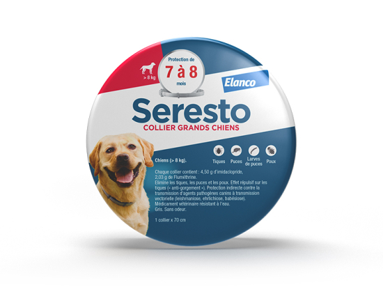 Chien - Collier Anti-Puces et Anti-Tiques pour Grands Chiens - Plus de 8kg
