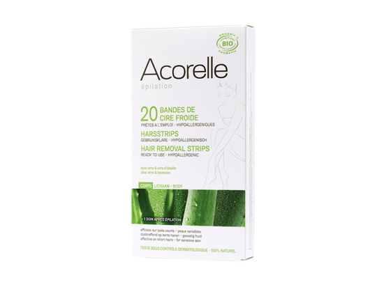 Acorelle Bandes de cire froide Corps BIO - 20 bandes