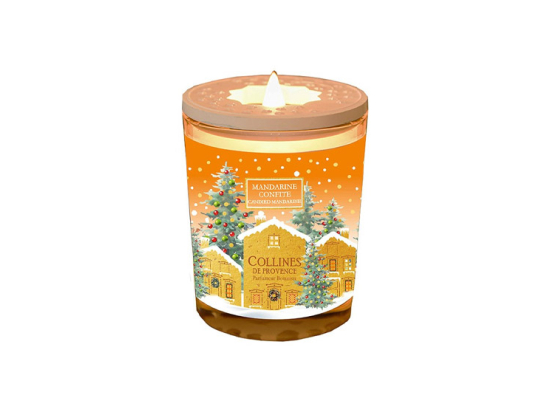 Collines de Provence Bougie Parfumée Mandarine Confite Noël - 180g