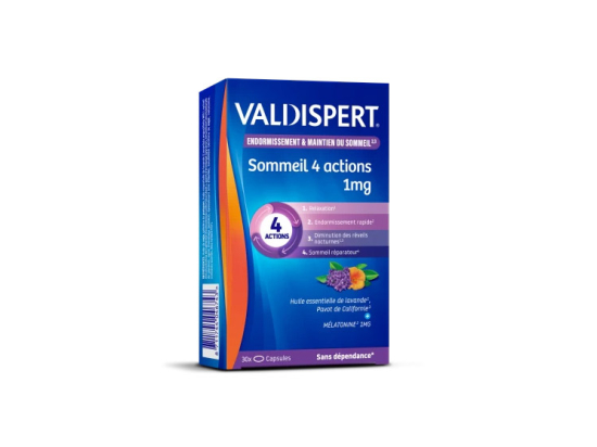 Valdispert Sommeil 4 actions 1mg - 30 capsules