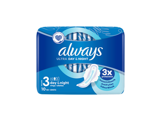 Always Ultra Taille 3 Day and night - 10 serviettes
