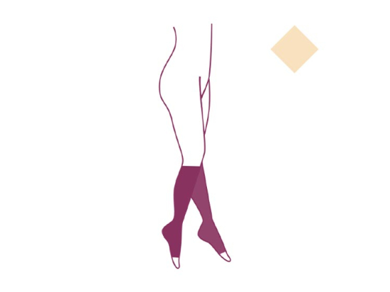 Varisma Nuances Mi-bas de compression pieds ouverts Classe 2 Nuance n°1 Intense - Taille 2 court