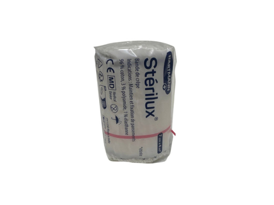 Stérilux Bande de Crêpe en Coton - 7cmx4m