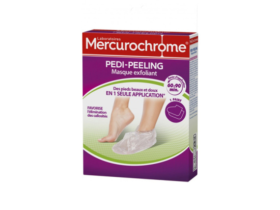 Mercurochrome Pedi-peeling Masque exfoliant - 1 paire