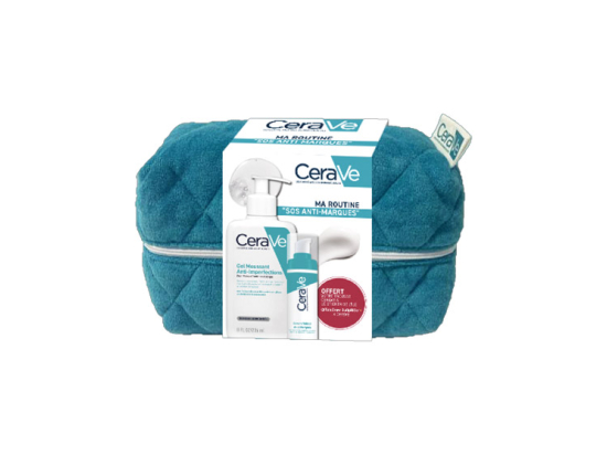 Coffret Routine SOS Anti-Marques - Sérum + Gel Moussant + Trousse OFFERTE