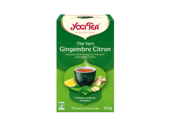 Yogi Tea Thé vert Gingembre  et Citron BIO - 17 sachets