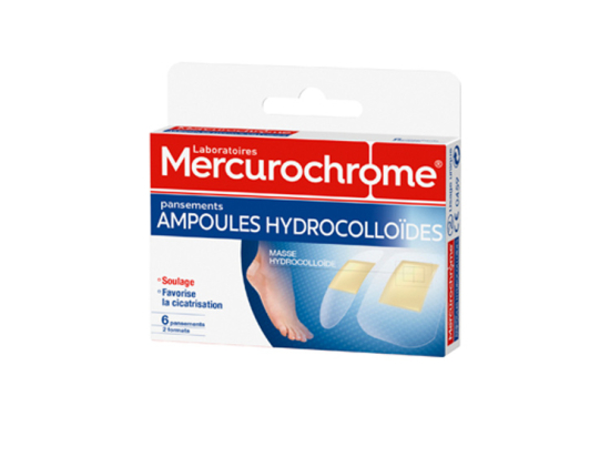 Mercurochrome Pansements ampoules hydrocolloïdes - 6 pansements