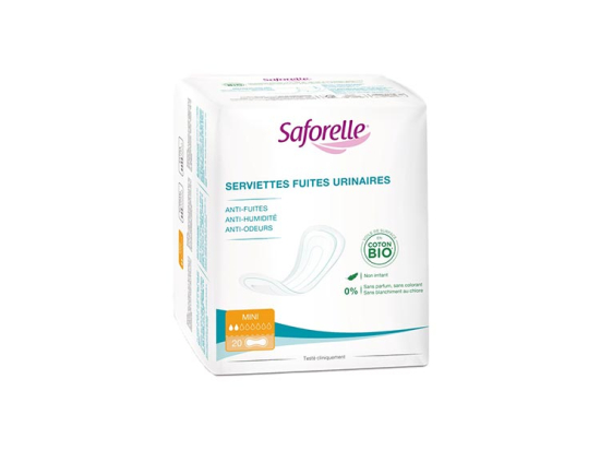 Saforelle Serviettes Fuites Urinaires Mini - 20 serviettes