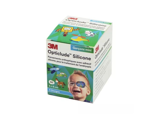 3M Opticlude Silicone Design Boy Mini 5x6 cm - 50 pansements