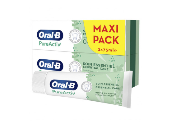 Oral-B PureActive Soin Essentiel Dentifrice - 2x75ml