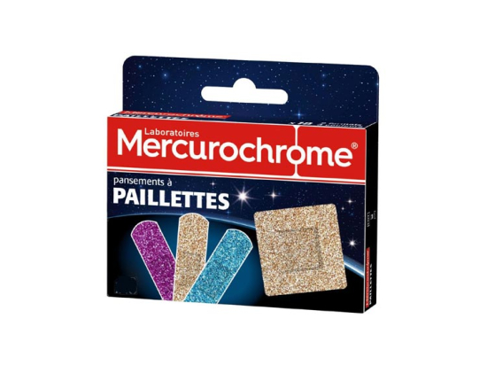 Mercurochrome Pansements Fantaisie à Paillettes - 16 pansements