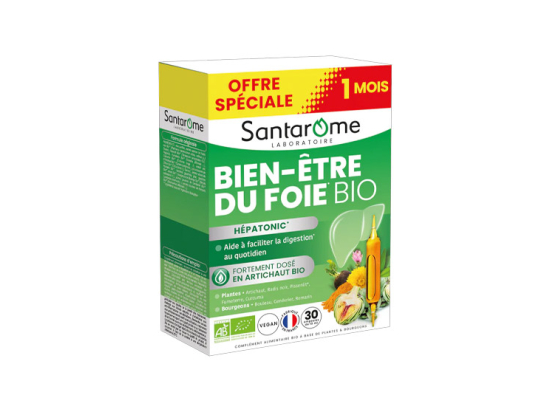Santarome Bien-être du Foie BIO - 30 ampoules de 10ml
