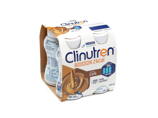 Clinutren Boisson Hyperprotéinée et Hypercalorique Saveur Café - 4x200ml