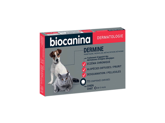 Biocanina Dermine Chien et chat - 72 comprimés