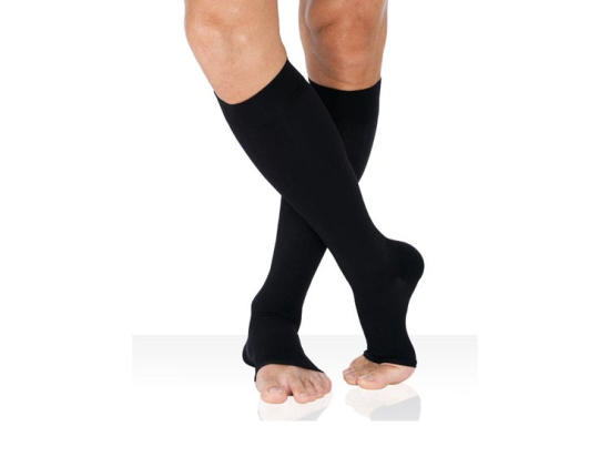 Legger Surfine Chaussettes de compression pieds ouverts Classe 2 Noir fresh+ - Taille 1 normal