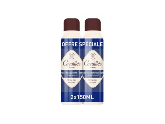 Déodorant Anti-Transpirant Homme 48h Spray - 2 x 150 ml