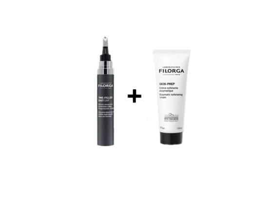 Coffret Time Filler Shot 5XP + Crème Exfoliante Skin Prep OFFERT - 15+75ml