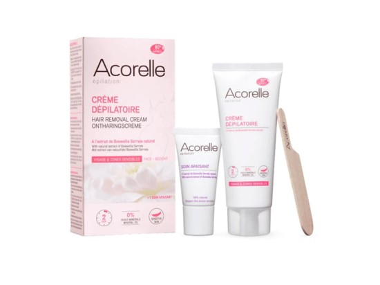 Acorelle Crème dépilatoire Visage et zones sensibles - 75ml