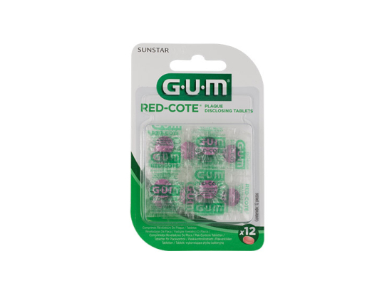 GUM Red-Cote révélateur de plaque - 12 comprimés