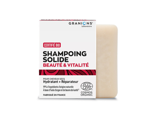 Granions Shampooing solide BIO Beauté et vitalité - 80g