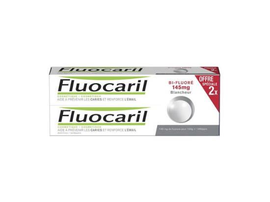 Fluocaril Dentifrice Bi-fluoré Blancheur 145mg - 2x75ml
