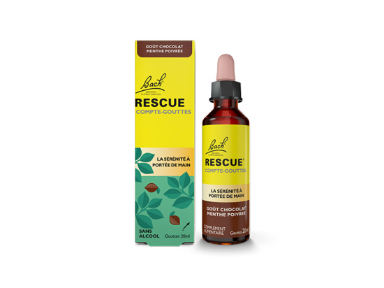 Bach Rescue Compte-gouttes saveur Menthe-chocolat - 20ml