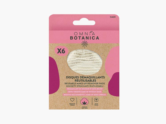 Omnia Botanica Disques démaquillants réutilisables - 6 disques