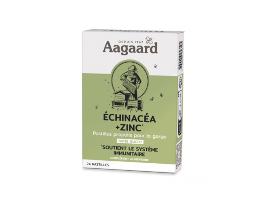 Aagaard Propolentum Echinacéa Zinc - 24 pastilles