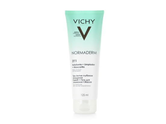 Vichy Normaderm 3 en 1 Exfoliant + Nettoyant + Masque - 125ml