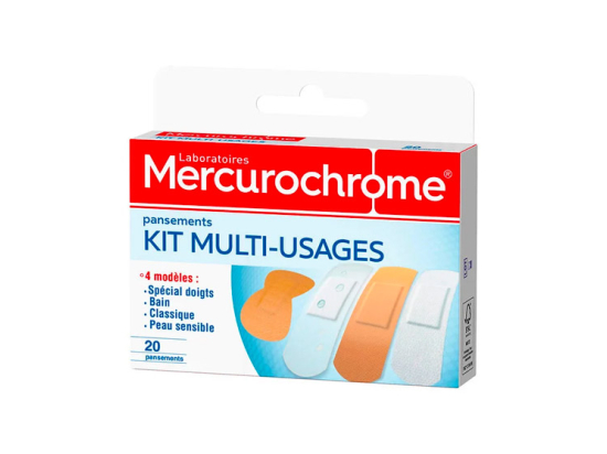 Pansements kit multi-usages 4 modèles - 20 pansements