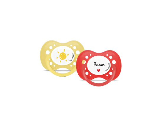 Sucettes Anatomiques Mathilde Cabana bisous +18 mois - 2 sucettes