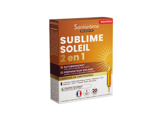 Sublime Soleil 2 en 1 Auto-bronzant et Préparateur - 20 ampoules