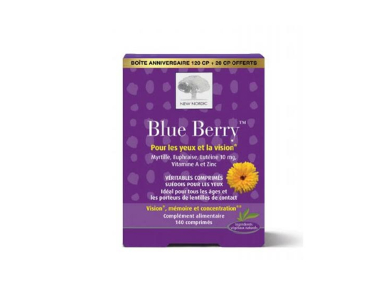 New Nordic Blue Berry vision oculaire - 120+20 comprimés