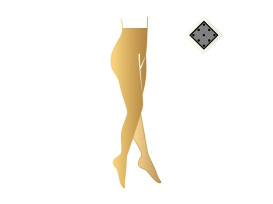 Smartleg Collection Collant de compression pieds fermés Classe 2 Pois - Taille 2 long