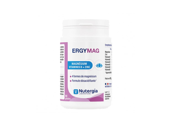 Nutergia Ergymag Magnésium, Vitamines B + Zinc - 90 gélules