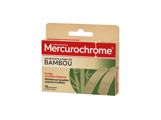 Mercurochrome Pansements Bambou - 18 pansements