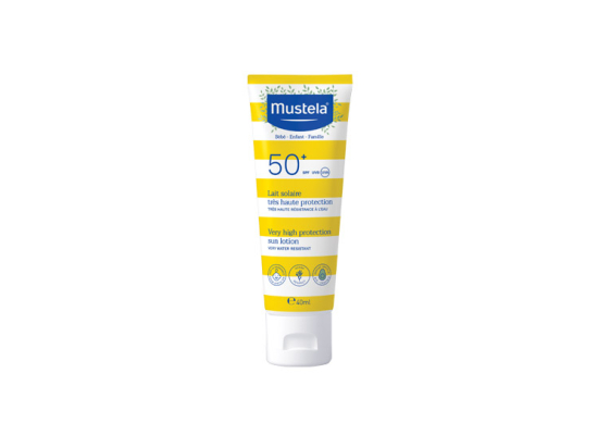 Mustela bébé Lait solaire très haute protection SPF50+ - 40 ml