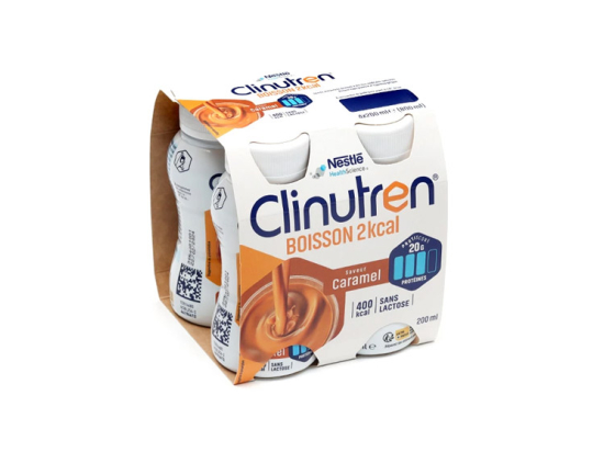 Clinutren Boisson Hyperprotéinée et Hypercalorique Saveur Caramel - 4x200ml