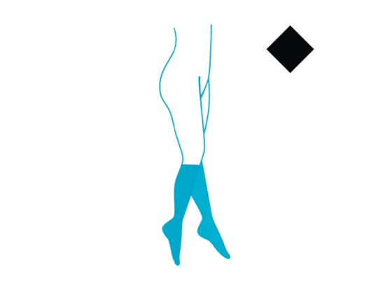 Varisma Douceur Mi-bas de compression Classe 2 Noir - Taille 1+ normal