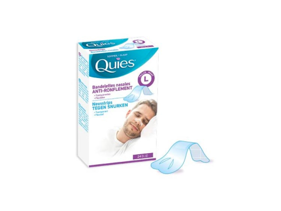 Quies Bandelettes Nasales Anti-Ronflement L - 24 Bandelettes