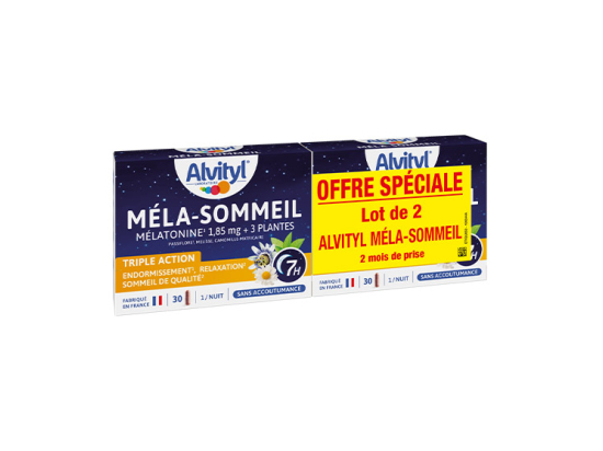 Mela-Sommeil Triple action - 2x30 gélules végétales