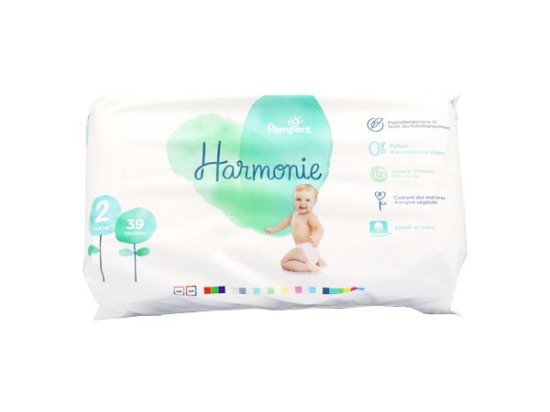 Pampers Couches Harmonie Taille 2 (4-8 kg) - 39 couches