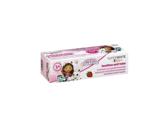 Superwhite Kids Dentifrice enfant Gabby Chat goût fraise +3 ans - 50ml