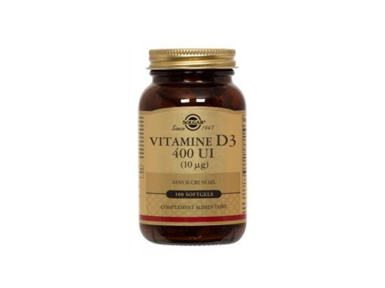 Solgar Vitamine D3 400 UI - 100 Softgels