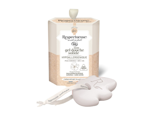 Respectueuse Gel douche solide Hypoallergénique BIO - 75g