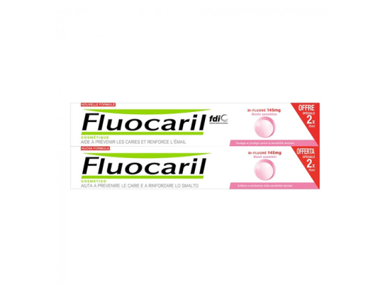 Fluocaril Dentifrice Bi-fluoré Dents sensibles 145mg - 2x75ml