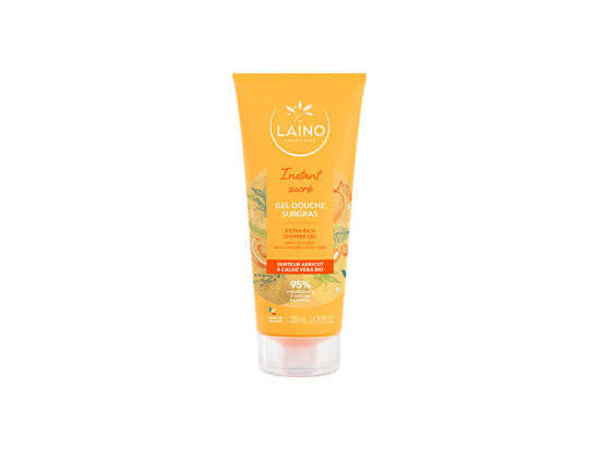 Laino Gel douche surgras à l'aloe vera senteur abricot BIO - 200ml