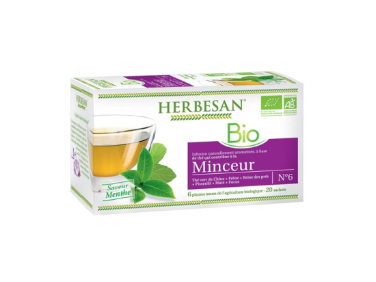 Herbesan Infusion Thé vert minceur BIO - 20 sachets