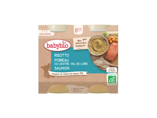 Babybio Risotto Poireau du Centre-Val de Loire Saumon - 2x200g